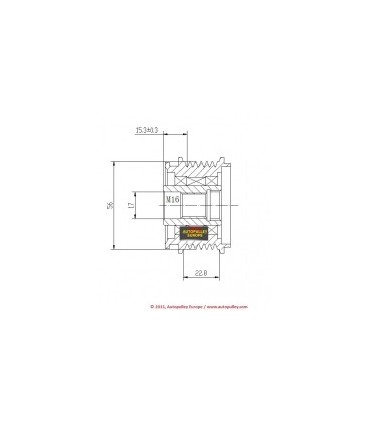 POLEA ALTERNADORA AUDI / SEAT / VW 535001210