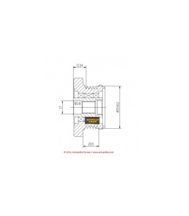 POLEA ALTERNADOR RENAULT 5 CANALES