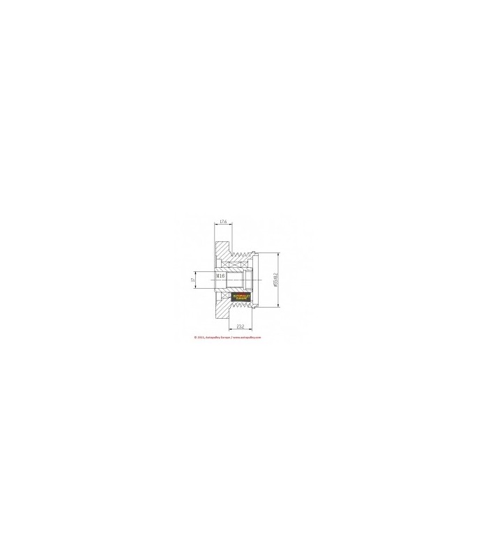 POLEA ALTERNADOR RENAULT 6 CANALES