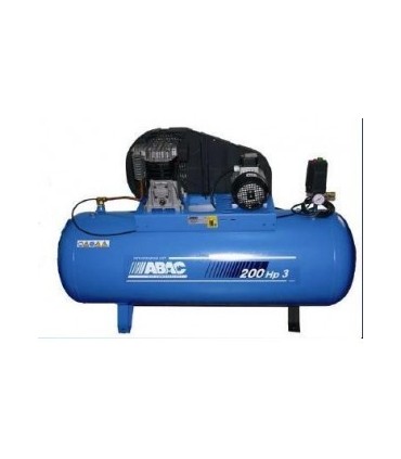 COMPRESOR 200L 3HP MONOFASICO CORREA DOBLE PISTON ABAC