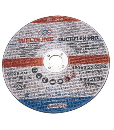 DISCO CORTE ACERO 115X2,5X22 WELDLINE