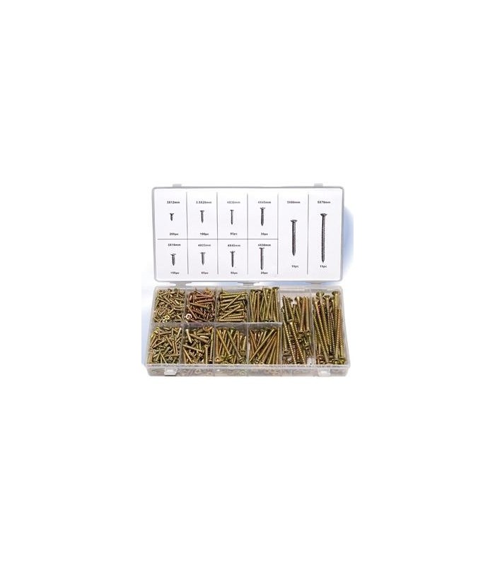CAJA SURTIDO TORNILLOS PARA MADERA 750 UNID