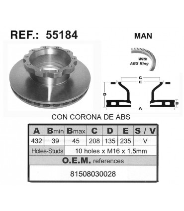 DISCO FRENO MAN C/ABS