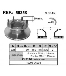 DISCO FRENO NISSAN L80 / ECOTEC-100 C/ABS