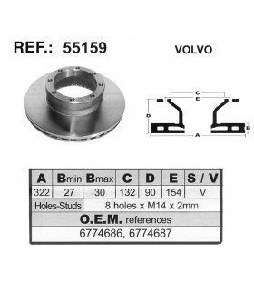 DISCO FRENO VOLVO FL6