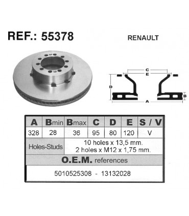 DISCO FRENO RENAULT MIDLUM