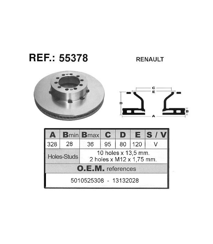 DISCO FRENO RENAULT MIDLUM