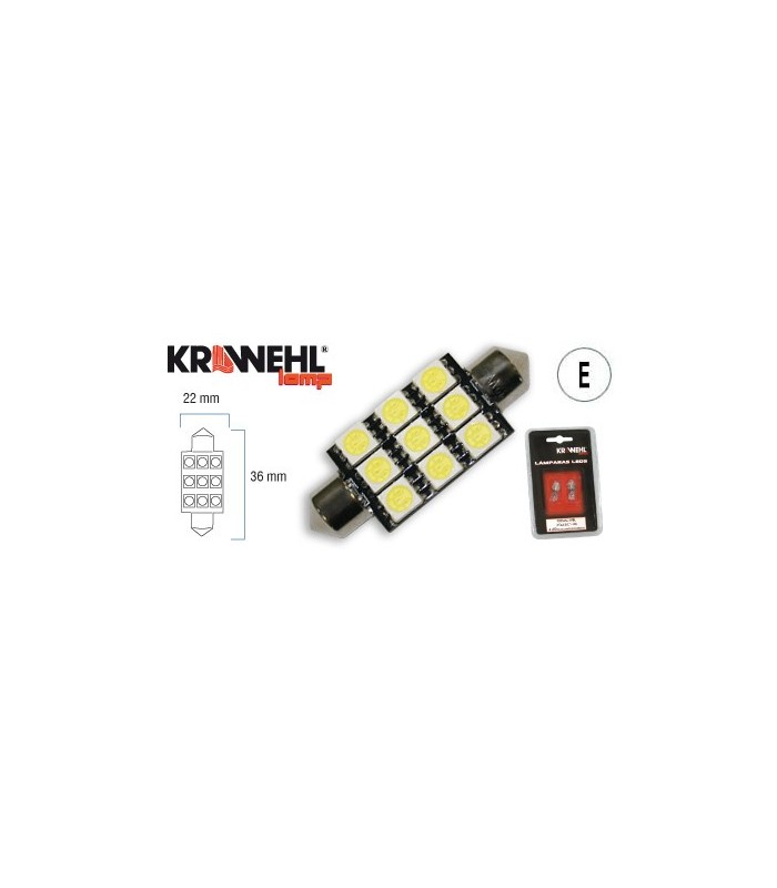 LAMPARA LED PLAFONIER 12V 11X36 BLANCO 9 LEDS