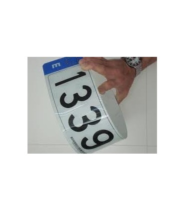 PLACA "ACRILICA" LARGA EUROPEA "BRITISH"