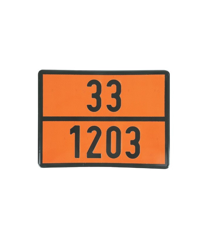 PLACA TRANSPORTE GASOLINA 30/1203