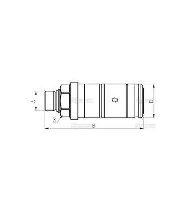 ENCHUFE HIDRÁULICO HEMBRA FASTER 3CFPV12GASF