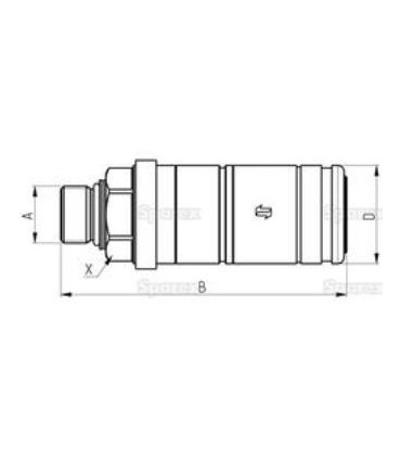 ENCHUFE HIDRÁULICO HEMBRA FASTER 3CFPV1/2215F