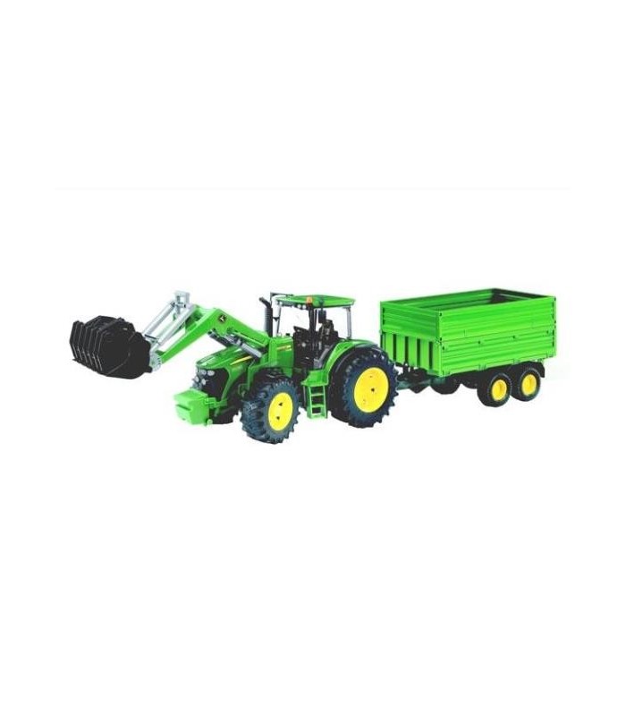 TRACTOR JUGUETE JOHN DEERE 7930 CON PALA Y REMOLQUE