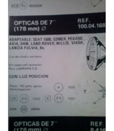 FARO CRUCE-CARRETERA POSICIÓN UNIVERSAL 178 MM