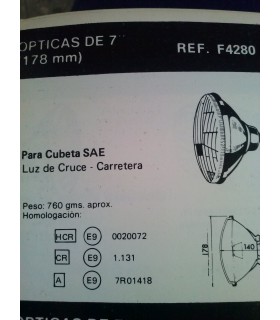 ÓPTICA UNIVERSAL 178 MM CRUCE-CARRETERA FE