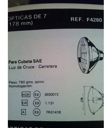 ÓPTICA UNIVERSAL 178 MM CRUCE-CARRETERA FE
