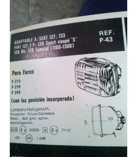 OPTICA FARO CRUCE-CARRETERA SEAT 127-133-128