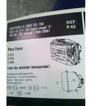OPTICA FARO CRUCE-CARRETERA SEAT 127-133-128