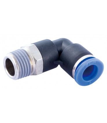 Codo orientable rosca macho cónica ø 10 r 3/8 bspt
