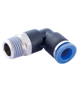 Codo orientable rosca macho cónica ø 14 r 1/4 bspt