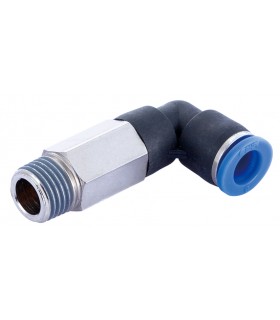 Codo prolongado orientable rosca macho cónica ø 12 r 3/8 bspt