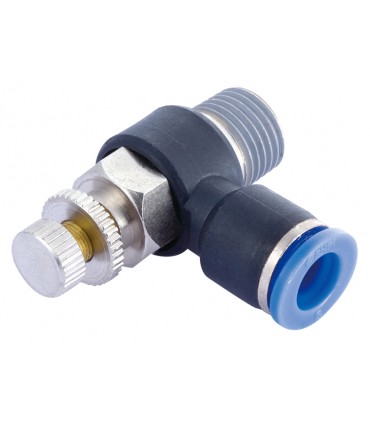 Regulador de caudal manual rosca macho cónica ø 10 r 1/2 bspt