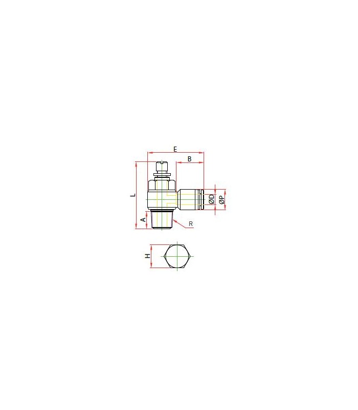 Regulador de caudal manual rosca macho cónica ø 10 r 1/2 bspt