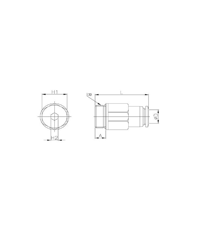 Rosca macho métrica ø 4 m5xp0.8