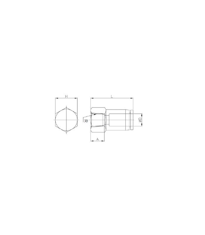 Rosca hembra cilíndrica ø 8 r 1/8 bspp