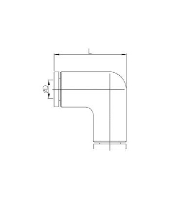 Codo unión tubo-tubo ø 6