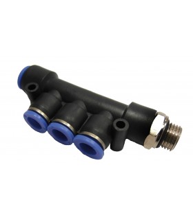 Distribuidor múltiple tubo, rosca macho cónica ø 10 r3/8 bspt