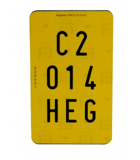 PLACA "ACRILICA" LARGA EUROPEA "BRITISH"