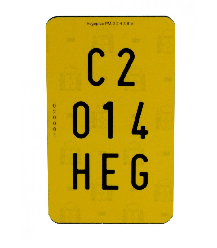 PLACA "ACRILICA" LARGA EUROPEA "BRITISH"