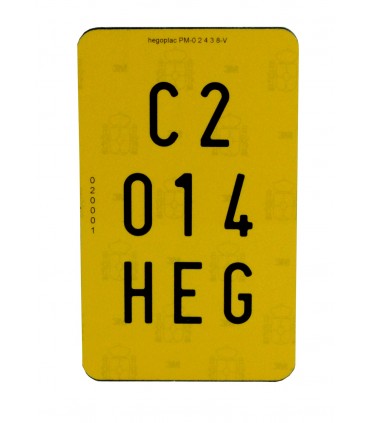 PLACA "ACRILICA" LARGA EUROPEA "BRITISH"