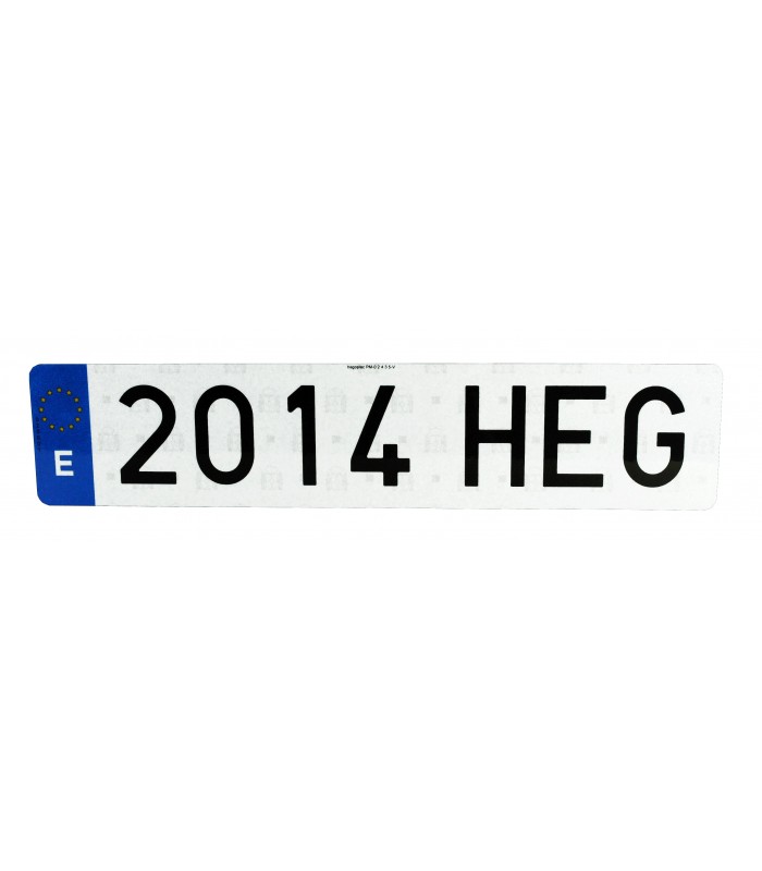 PLACA "HILTEK" LARGA EUROPEA 520X110MM