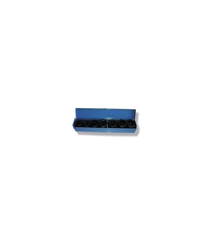 JUEGTO VASO IMPACTO 1" HEX 7 PZAS CARTULL