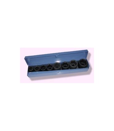 JUEGTO VASO IMPACTO 1" HEX 7 PZAS CARTULL