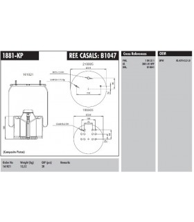 FUELLE SUSPENSION BPW 36" PLASTICO COMPLETO