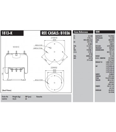 FUELLE SUSPENSION SAF-ROR-LECITRAILER