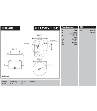 FUELLE SUSPENSION BAF (1 TOMA DE AIRE)