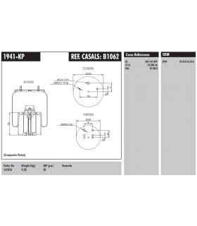FUELLE SUSPENSION BPW 30" CAMPANA PLASTICO COMPLETO
