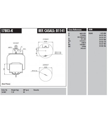FUELLE SUSPENSION VOLVO DELANTERA