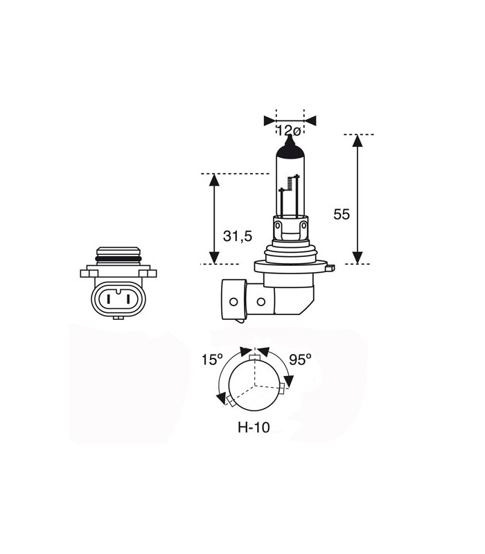LAMPARA HALOGENA H8 12V35W pgj19-1