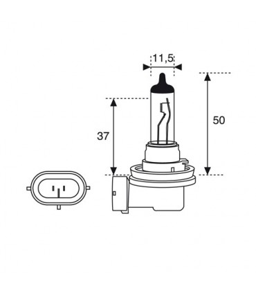 LAMPARA HALOGENA H8 12V35W pgj19-1