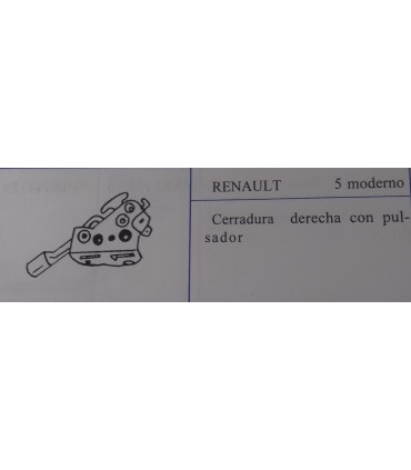 CERRADURA DERECHA CON PULSADOR RENAULT 5 MODERNO