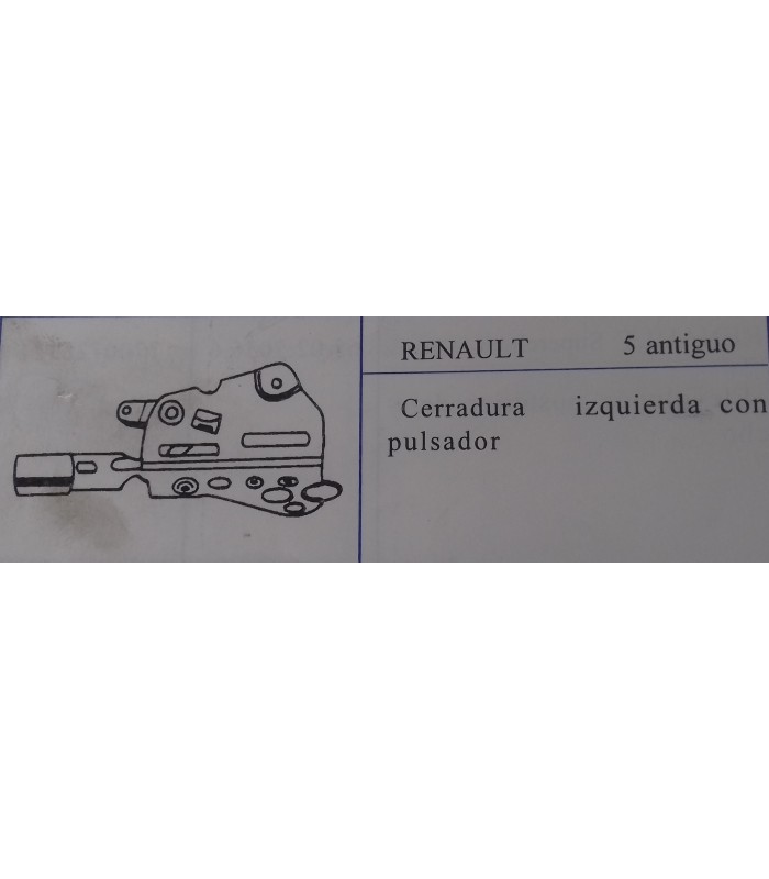 CERRADURA IZQUIERDA CON PULSADOR RENAULT 5 ANTIGUO