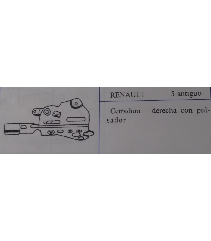 CERRADURA DERECHA CON PULSADOR RENAULT 5 ANTIGUO