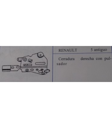 CERRADURA DERECHA CON PULSADOR RENAULT 5 ANTIGUO