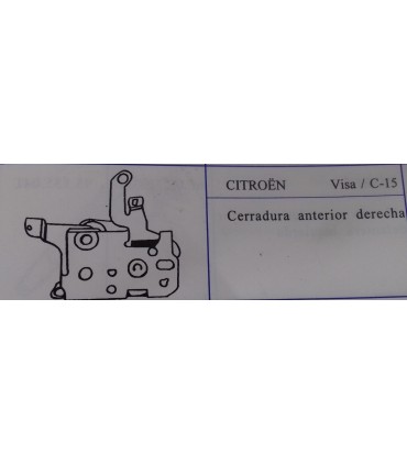 CERRADURA ANTERIOR DERECHA VISA C-15