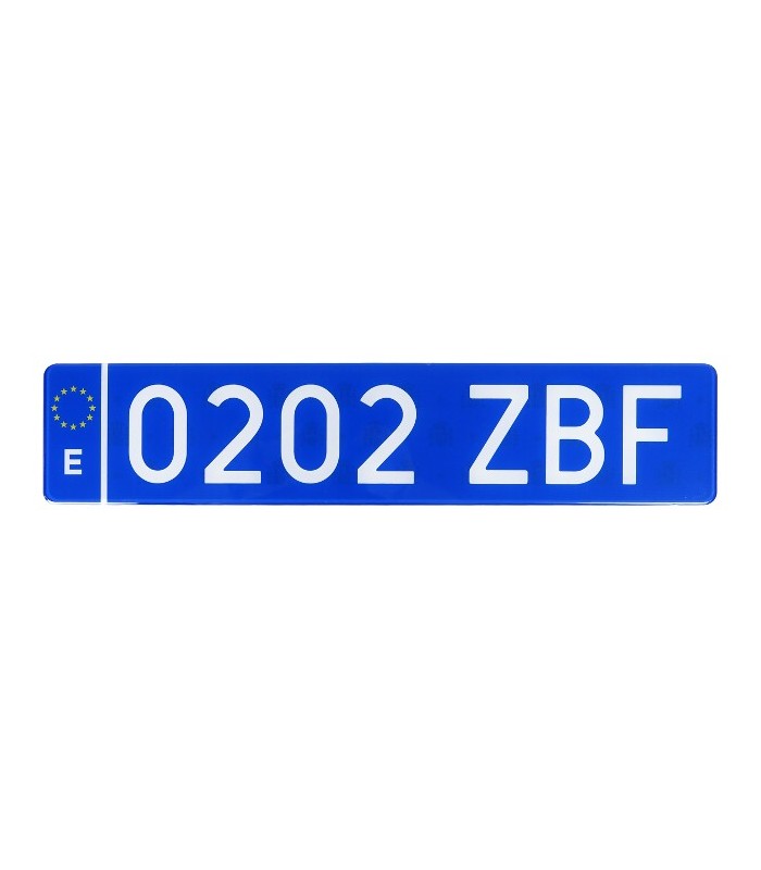 PLACA "ACRILICA" LARGA EUROPEA "BRITISH"